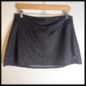 🔥3/$30 Athleta Printed Power Mesh CYA Micro Skirt Black Galaxy Dots Athletic